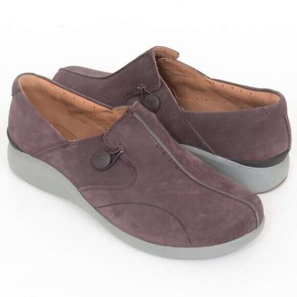 Clarks Unstructured Un.Loop 2 Walk Leather Clog Loafer Women's Size 11 - Picture 2 of 7